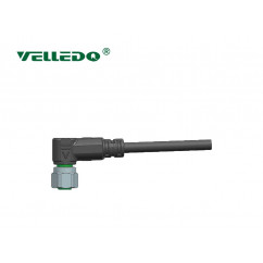 Соединитель кабельный VELLEDQ M12P-F05S-5.0PUR/BK (розетка)
