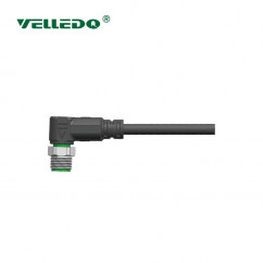 Соединитель кабельный VELLEDQ M12P-M05S-10.0PUR/BK (вилка)