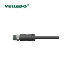 Соединитель кабельный VELLEDQ M12-M05T-2.0PUR/BK (вилка)