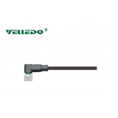 Соединитель кабельный VELLEDQ M8P-F03S-10.0PVC/BK (розетка)