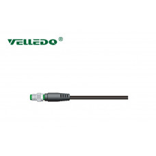 Соединитель кабельный VELLEDQ M8-M04T-2.0PUR/GY (вилка)