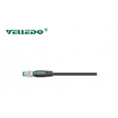 Соединитель кабельный VELLEDQ M8-M03T-10.0PUR/GY (вилка)